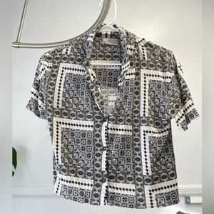 Button Up Abstract Shirt